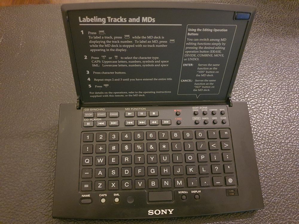 Sony Minidisc Remote Keyboard RMD11P Acheter sur Ricardo