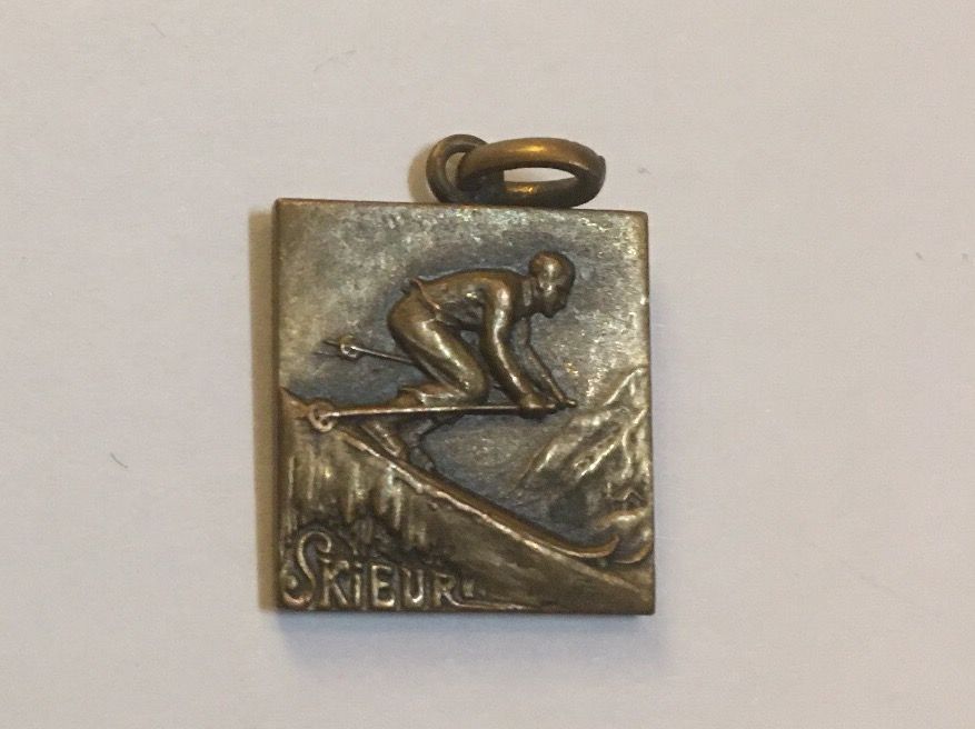 Médaille skieur sport France Suisse 1948 1