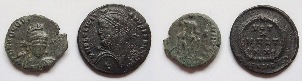 lot 2 münzen : Honorius, Julian II 1