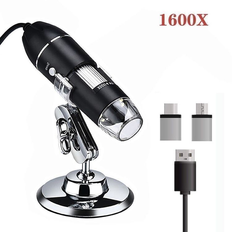 Digitales Mikroskop 1600X 8 LED USB 3in1 1