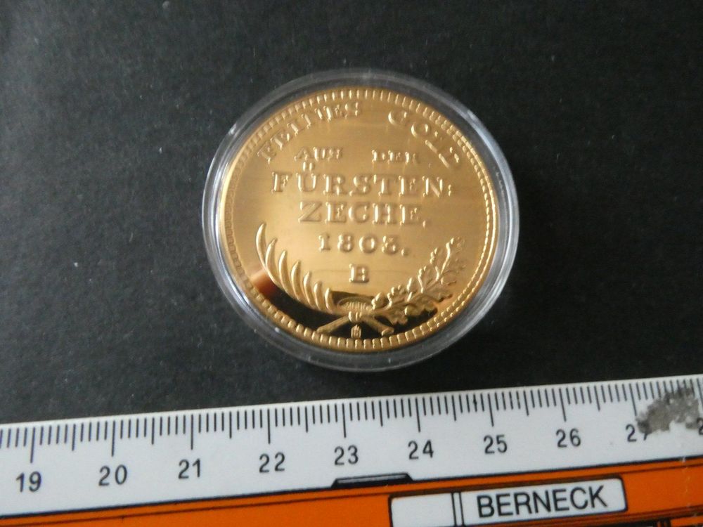 vergoldete Medaille Fürstenzeche 1803 B 1