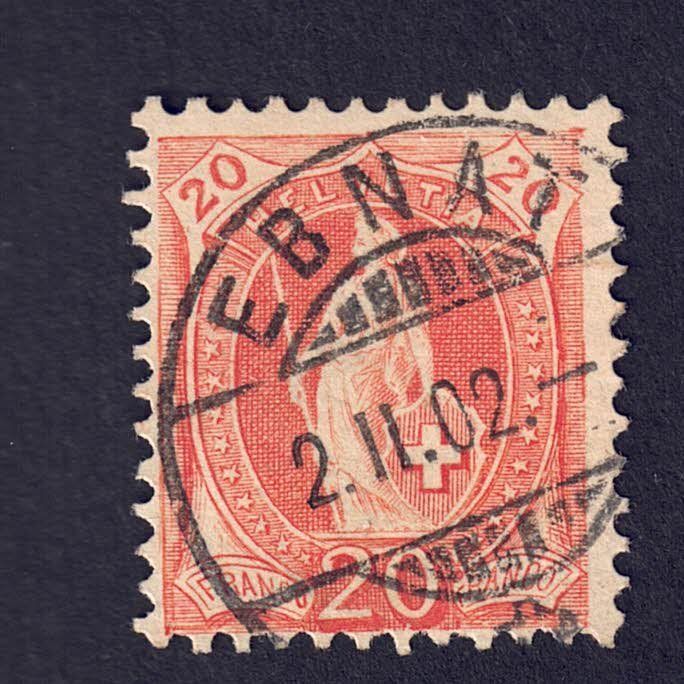 1900, Nr. 66E, Vollstempel Ebnat SG 1