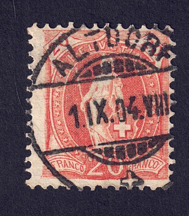 1900, Nr. 66E, Vollstempel Altdorf UR 1
