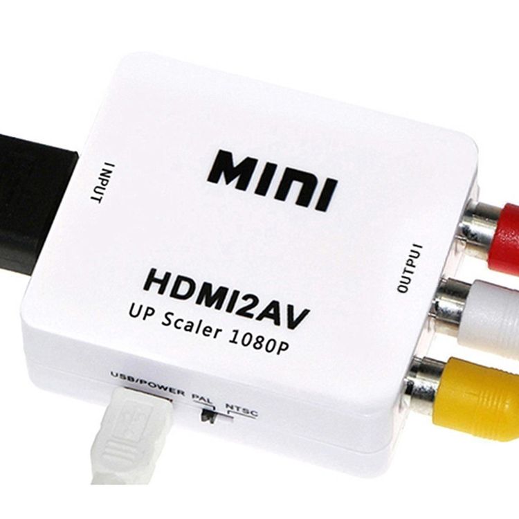 Konverter HDMI zu Av Adapter Projektor 1080P Kupfer Plastik Praktische