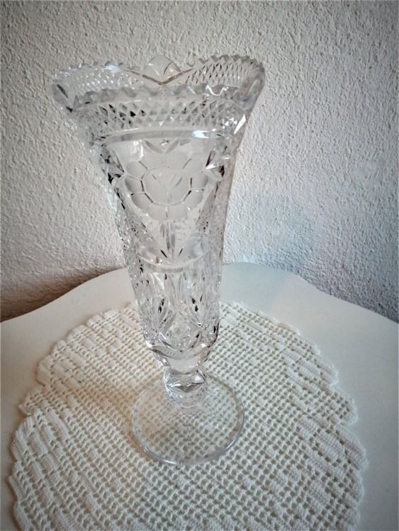 Cristal de Bohemia Böhmischen Glas Vase. Kaufen auf Ricardo