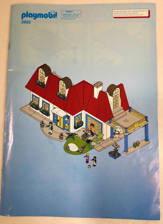 * Playmobil Wand mit Fenster Gardinen und Blumenkasten aus Set 3965 Haus * 
