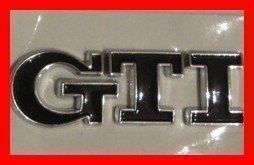 3D VW Golf GTI Logo Emblem Logo SCHWARZ 1