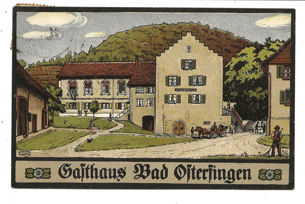 Gasthaus Bad Osterfingen (SH) Nohl Litho 1