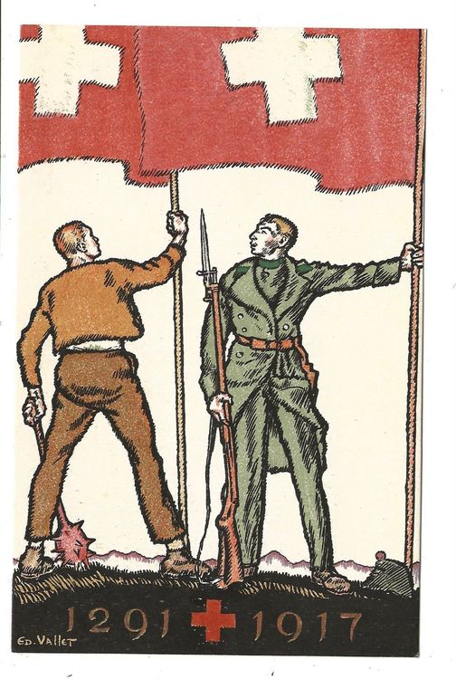 Bundesfeier - Postkarte 1291 - 1917 1