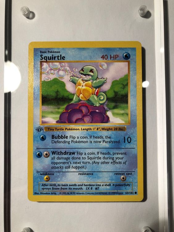 Squirtle shadowless 1st Grey Stamp MINT Kaufen auf Ricardo