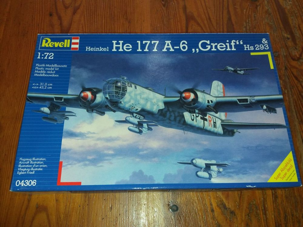 Maquette Avion Heinkel He 177 A Greif – Revell 1/72 Niveau Expert, 234 Pièces