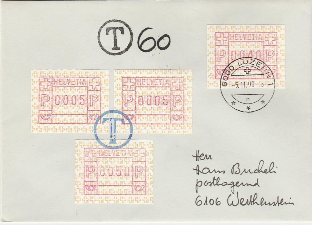 taxierter Brief, FDC Nr. 8A 1