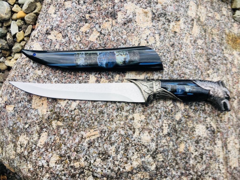 Wolf Wolfsrudel Sammler Messer 33cm 1