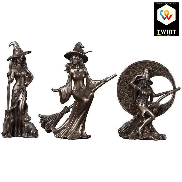 3x figures de sorcières statues 1