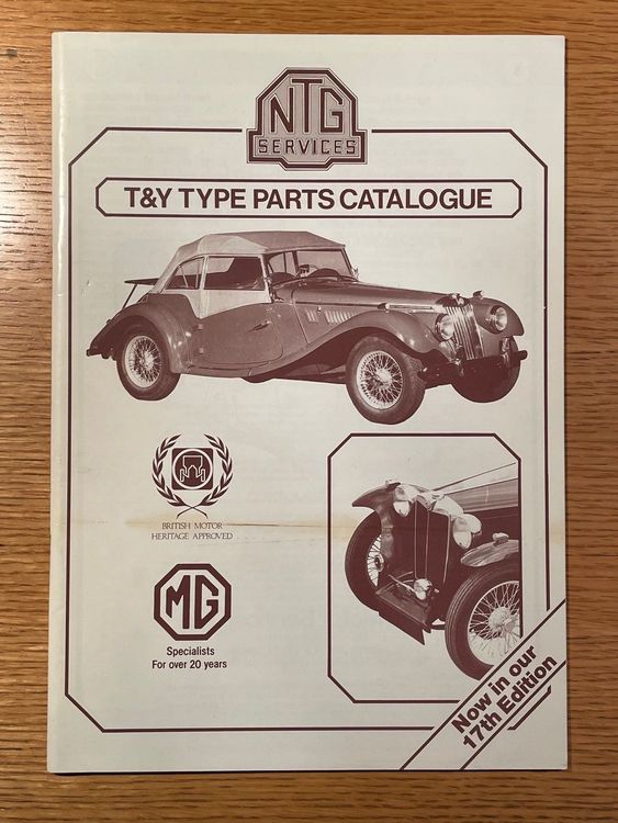 MG T&Y Type parts catalogue Acheter sur Ricardo