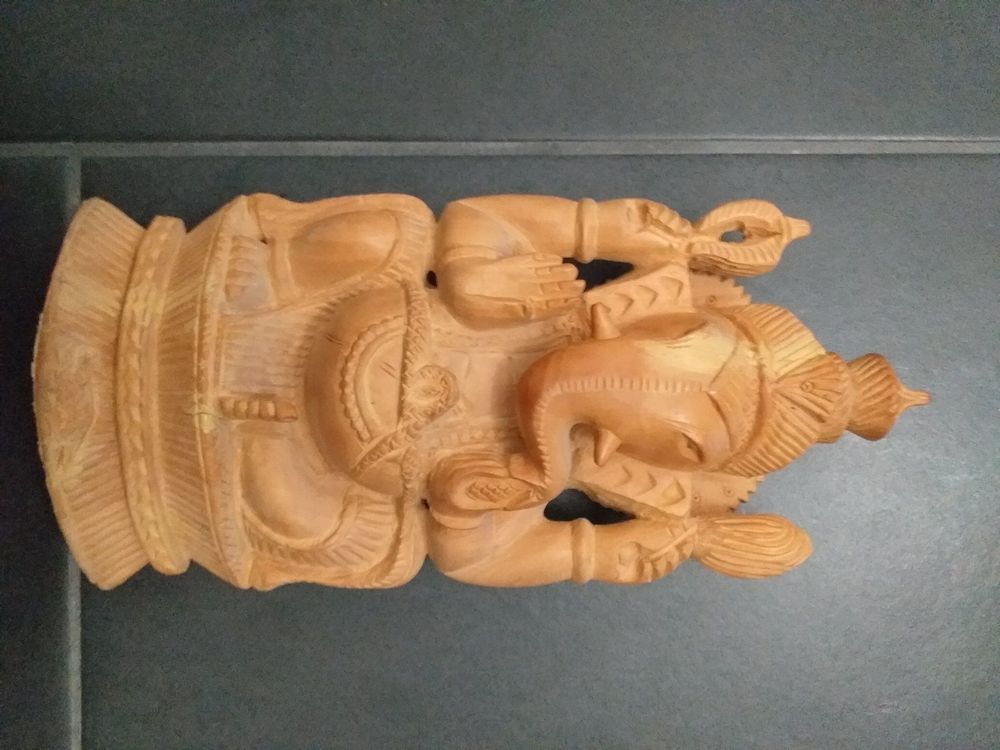 Ganesha Statue Figur Holz Hindu Gottheit Kaufen Auf Ricardo 1490