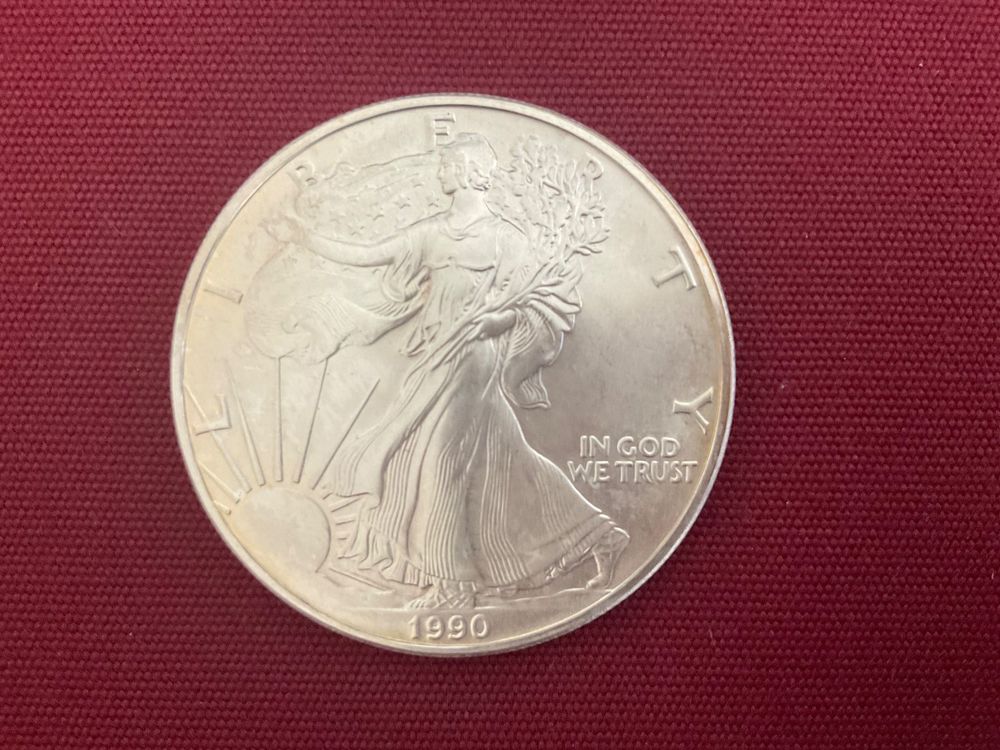 1 Unze Feinsilber 999.0 Liberty 1990 | Kaufen auf Ricardo