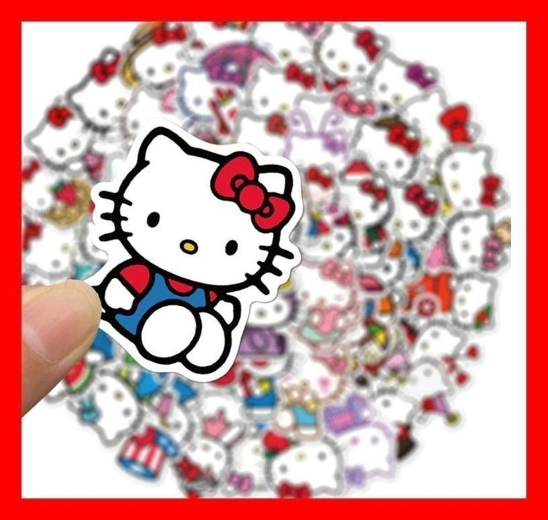 50 tlg Stickers Hello Kitty Stickerbomb 1