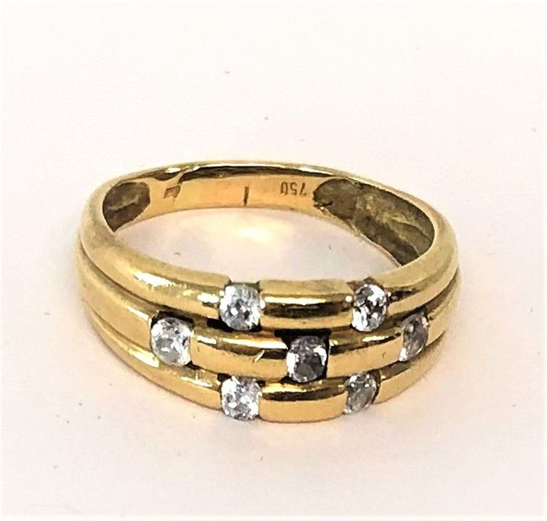 18 Karat Gold-Ring 750 Steine 3,4 Gramm | Kaufen auf Ricardo