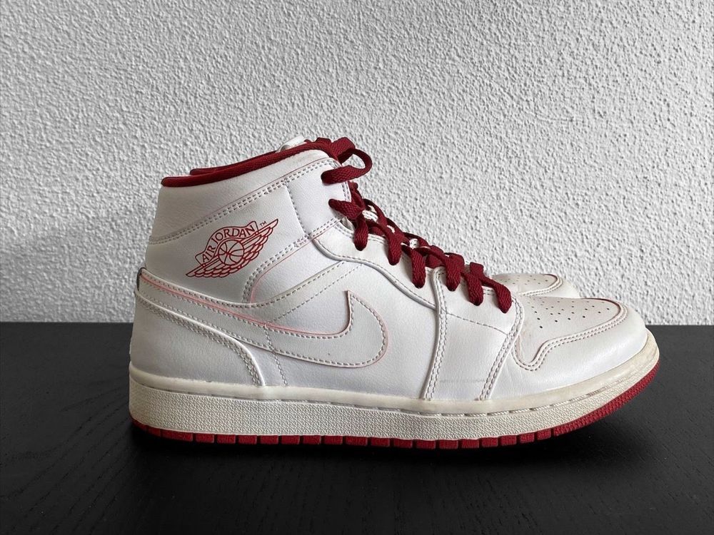 Jordan 1 Retro Mid White Gym Red Black Ab 1fr Acheter Sur Ricardo 6548