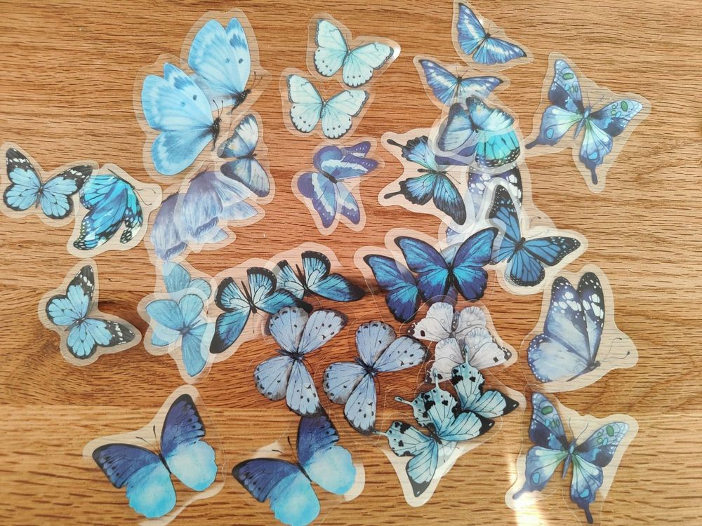 Scrapbooking Sticker, Schmetterling blau Kaufen auf Ricardo