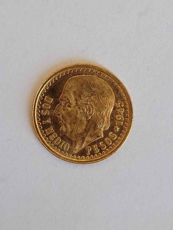 Pièce Commémorative 50 Pesos 1968 Plaquée Or - Réplique Collection, Déesse Chance Mexicaine - Cadeau Collectionneur - 5