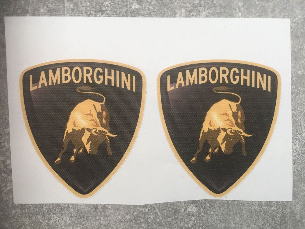 Aufkleber Lamborghini Logo mit Schriftzug Sticker 