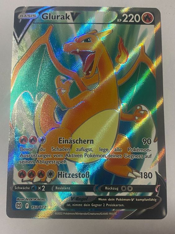 Pokemonkarte Glurak V Fullart Kaufen auf Ricardo