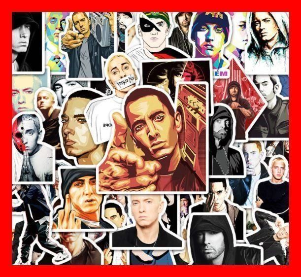 50 tlg Stickerset Eminem Hip Hop Rap USA 1