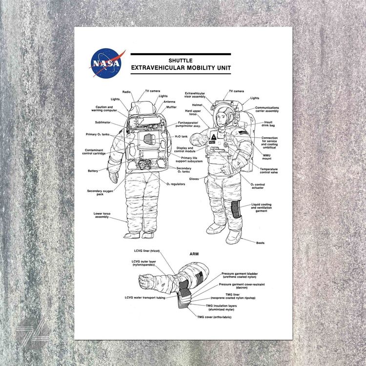 NASA ASTRONAUT USA 40x57cm Poster Repro 1
