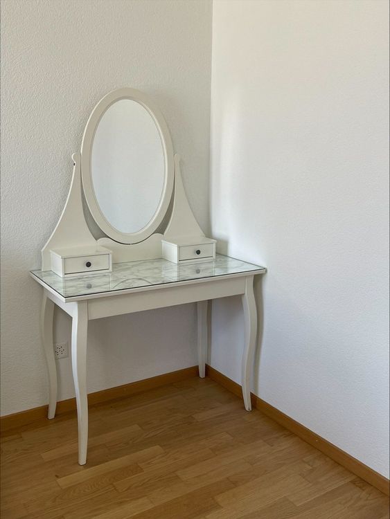 Frisiertisch mit Spiegel, weiß (Ikea, HEMNES) Kaufen auf Ricardo