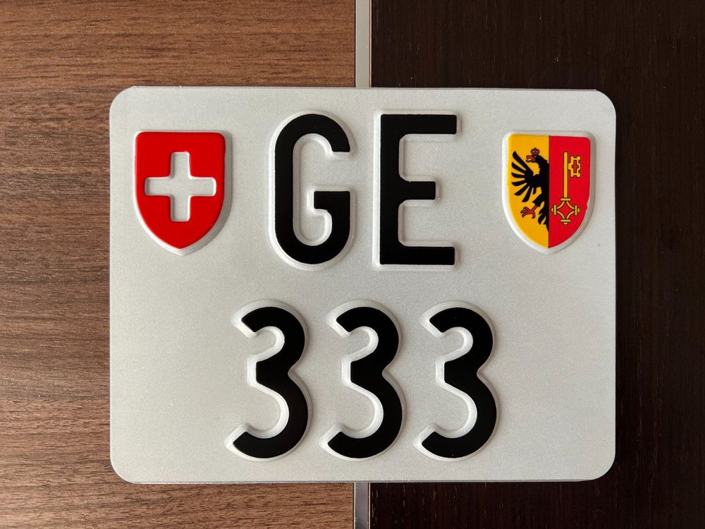 Plaque d'immatriculation moto GEnève Kaufen auf Ricardo