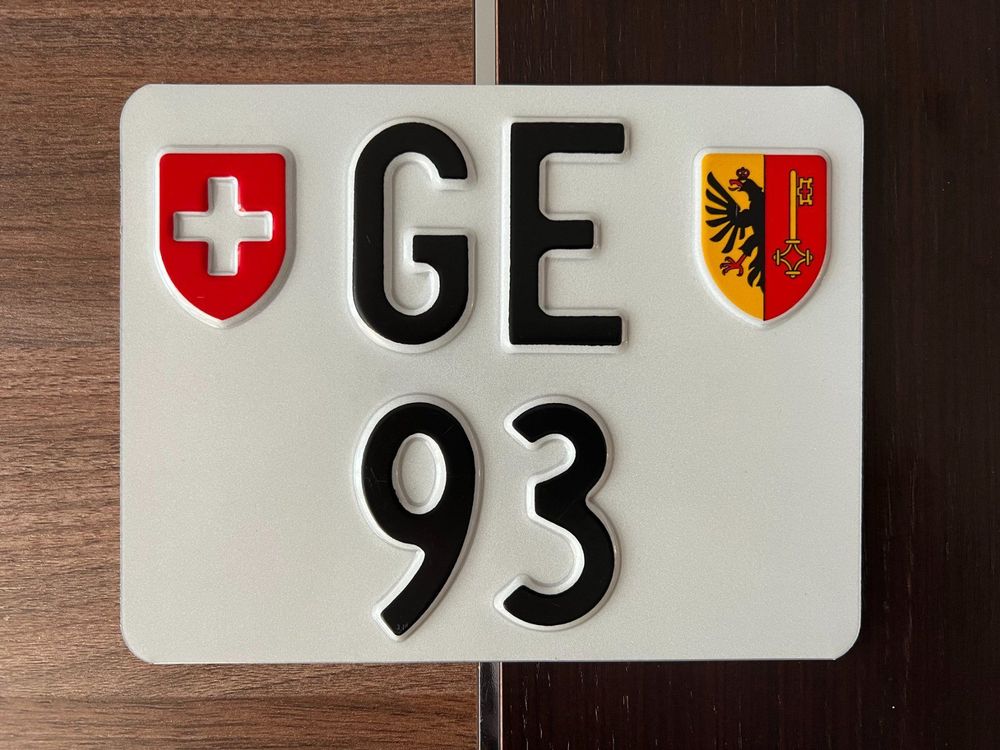 Plaque d'immatriculation moto GEnève Kaufen auf Ricardo