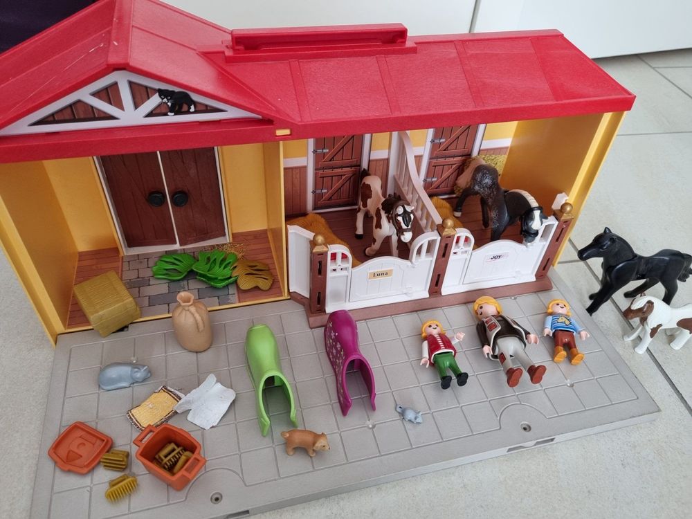 Playmobil Pferdestall zum mitnehmen | Acheter sur Ricardo