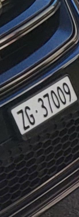 Autonummer ZG 37009 Kontrollschild 1