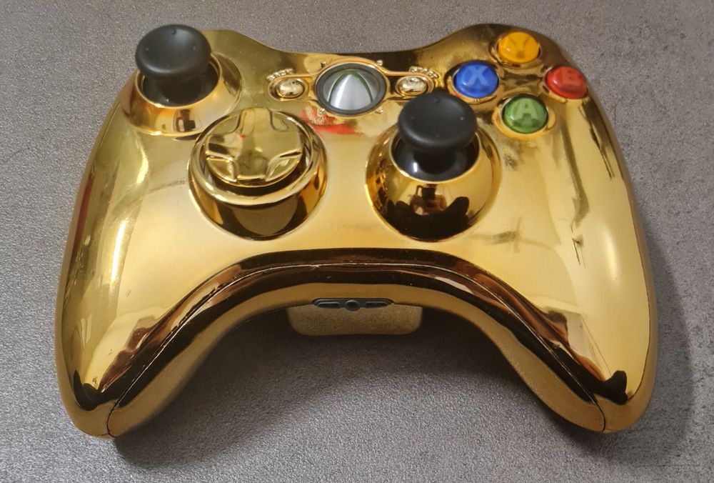 XBOX 360 Wireless Controller Gold Metallic TOP Zustand! Kaufen