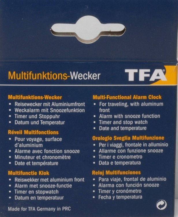 TFA 98.1054 Elektronischer Multifunktionswecker 