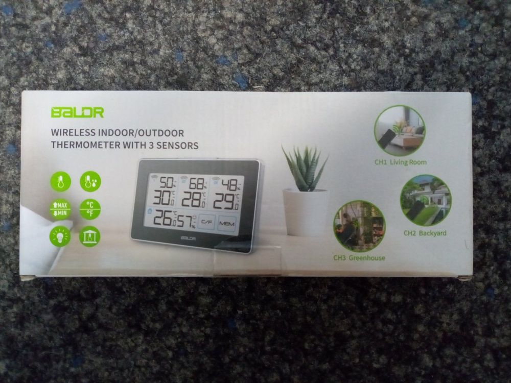 Wireless Indoor/Outdoor Thermometer with 3 Sensors (G) Kaufen auf Ricardo