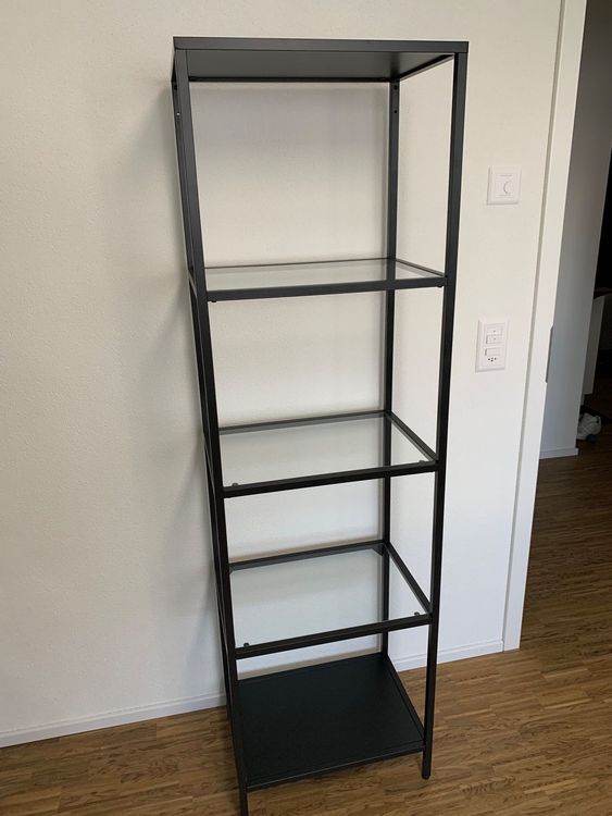 IKEA VITTSJO Shelving Unit Black/Brown Glass Kaufen auf Ricardo