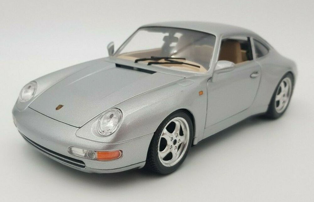 Porsche 911 Carrera 1993 – Miniature 1/18 Burago – Noire, Die-cast