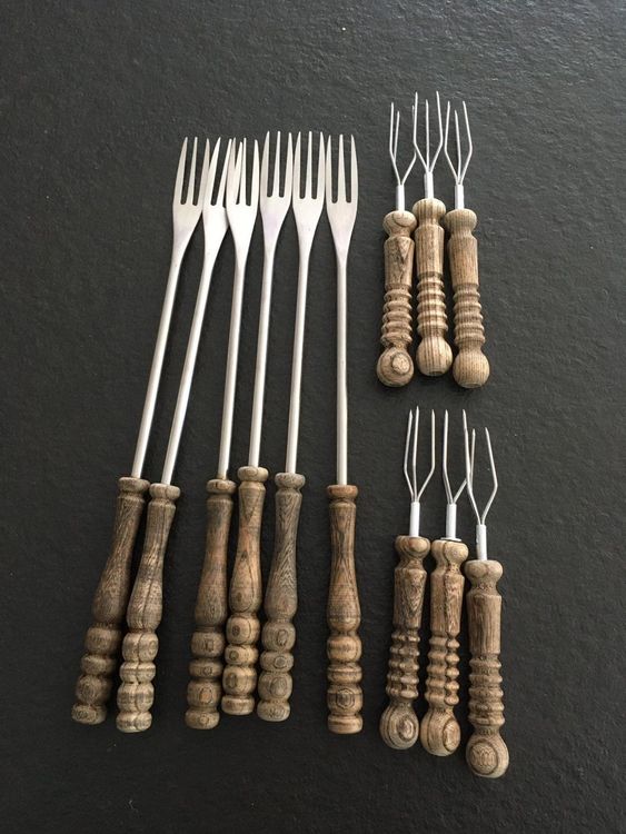 Lot De 12 Fourchettes à Fondue De 24 Cm En Acier Inoxydable Avec Manche Resistant A La Chaleur Ustensiles De Cuisine