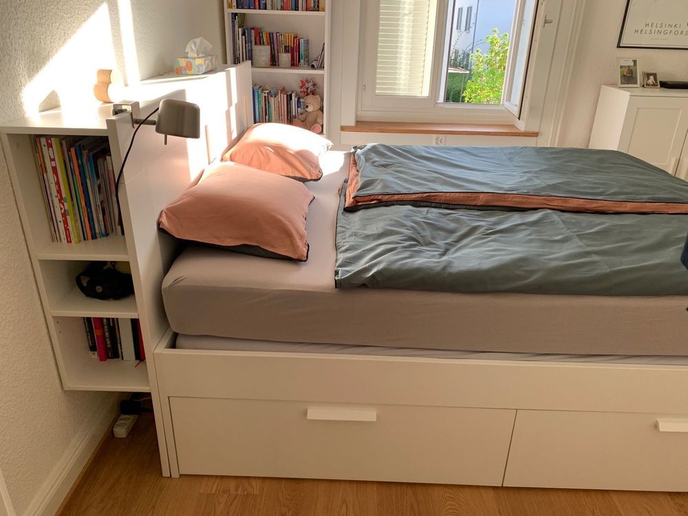IKEA BRIMNES Bett 160x200cm inkl. Matratze & Lattenrost | Kaufen auf ...