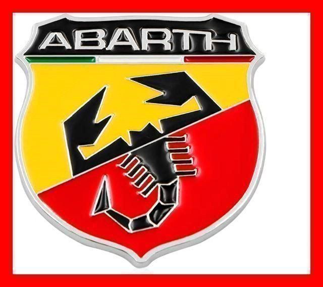 FIAT Abarth Aufkleber Badge Logo Alu 1