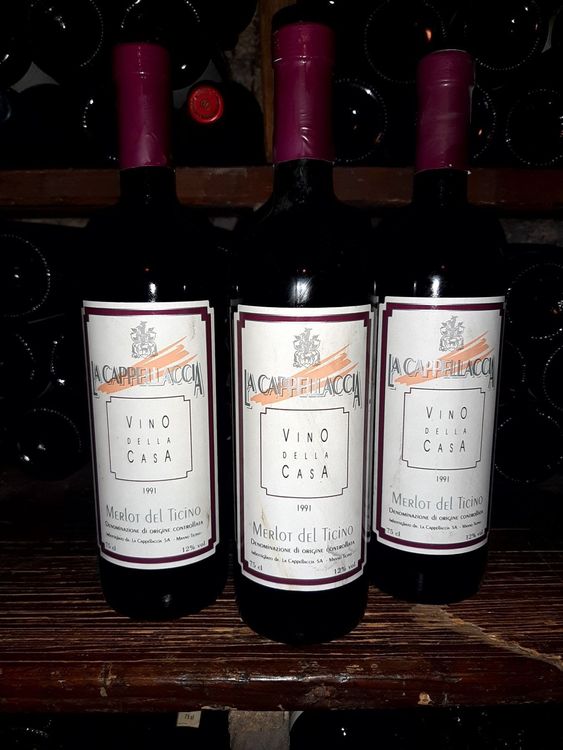 Lot De 3 Vino Della Casa Merlot Del Ticino 1991 Acheter Sur Ricardo