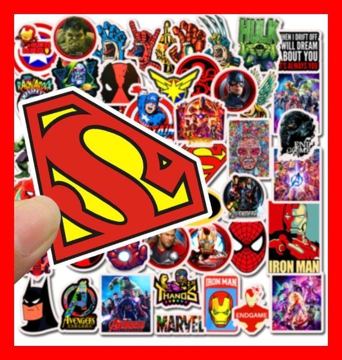 50 tlg Stickerset Marvel Superheld Comic 1