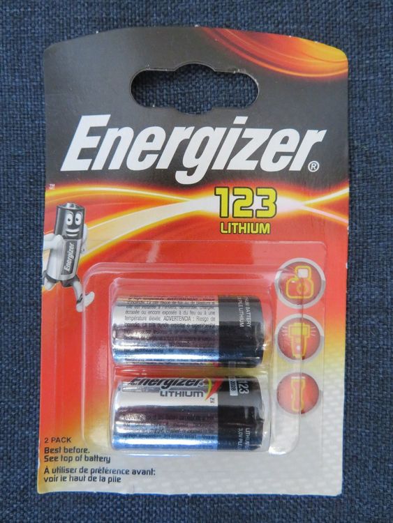 2 Stück Energizer 123 Lithium Batterie 12/2028 1