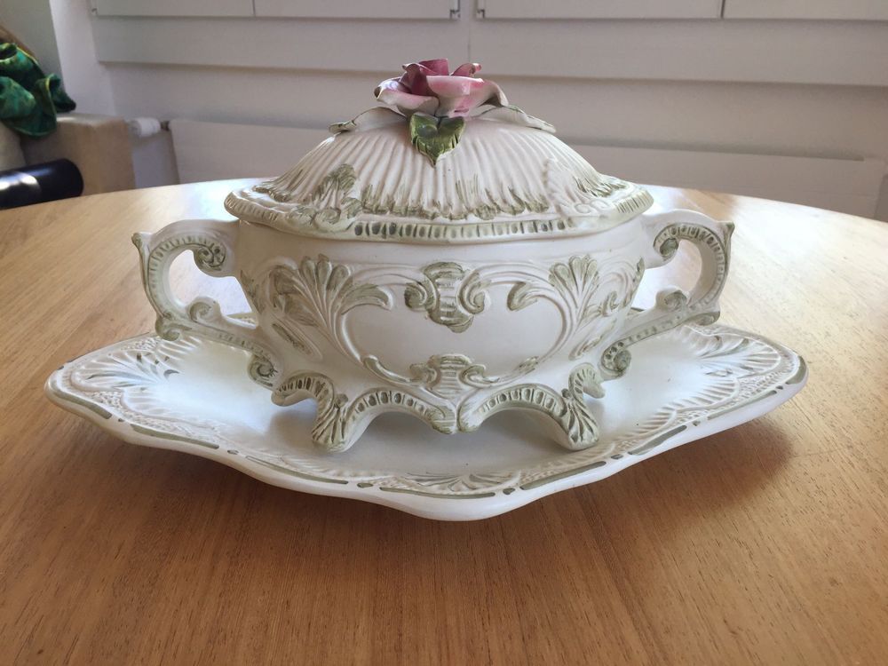 Vancasso 4er Set Suppenschüsseln Mit Deckel - 1080ml Keramik Schalen In Böhmischem Design, Mikrowellen- & Spülmaschinenfest