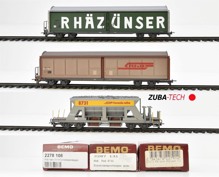 Bemo 3x Güterwagen RhB H0m GS Mit OVP | Acheter Sur Ricardo