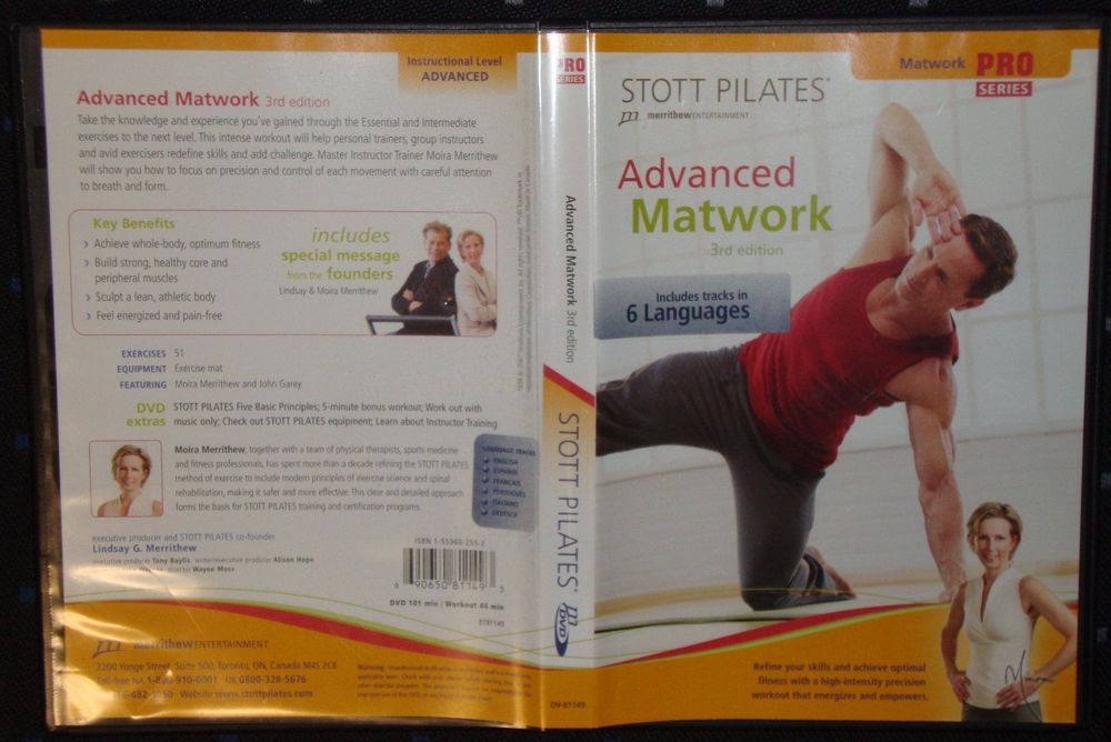 Pilates Dvd Set Stott Pilates Dvd Pro Advanced Cadillac Vk