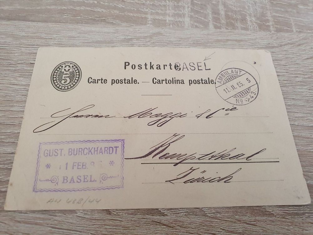 Postkarten Ganzsache Basel 1